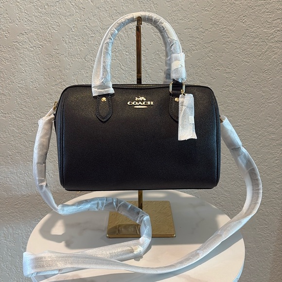 Coach Handbags - NWT COACH Rowan Black Crossgrain Leather